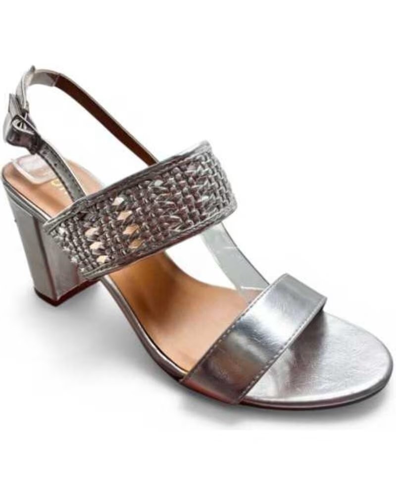 TIMBOS SANDÁLIA SALTO FESTA DE MULHER PRATEADA 128298 PLATA