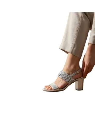 TIMBOS SANDÁLIA SALTO FESTA DE MULHER PRATEADA 128298 PLATA