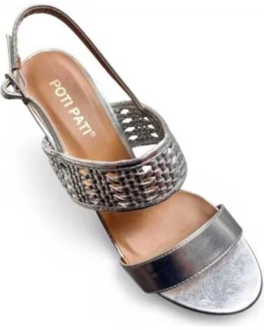 TIMBOS SANDÁLIA SALTO FESTA DE MULHER PRATEADA 128298 PLATA