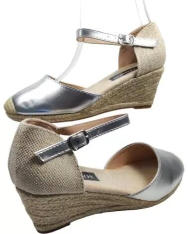 TIMBOS SANDALIA CUNA ESPARTO MUJER 128362 PLATA