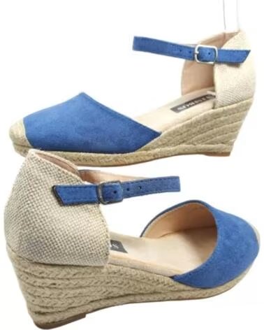 TIMBOS SANDALIA CUNA ESPARTO MUJER 128365 AZUL