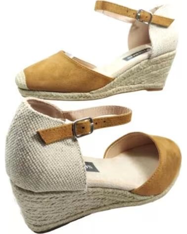 TIMBOS SANDALE COMPENSÉE ESPARTO FEMME CAMEL 128364