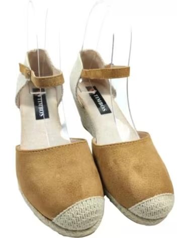 TIMBOS SANDALE COMPENSÉE ESPARTO FEMME CAMEL 128364