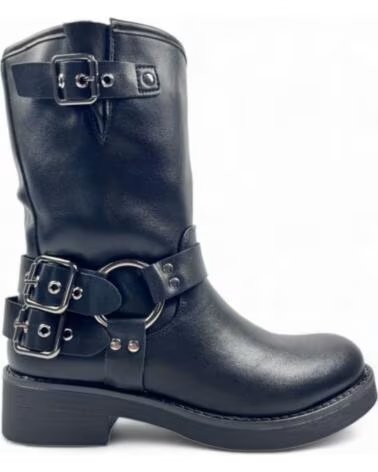 TIMBOS BOTINS BIKER DE MULHER 128849 NEGRO