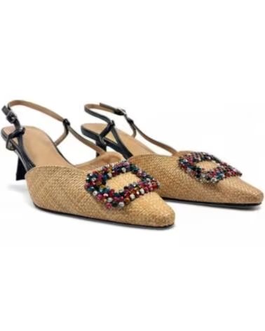 TIMBOS SANDALIA DE TACON DESTALONADO MUJER NEGRO 129194