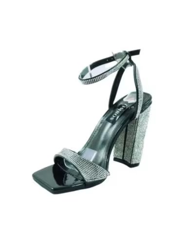 TIMBOS SANDÁLIAS DE SALTO PARA FESTA DE MULHER PRETO 124184 NEGRO