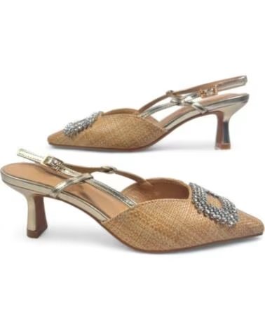 TIMBOS SANDALIA TACÓN FIESTA MUJER ORO
