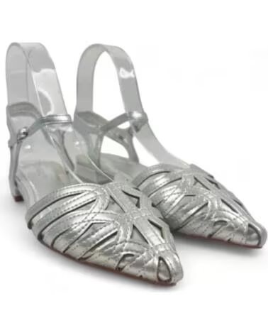 TIMBOS SANDALE TALON FÊTE ARGENT PLATA