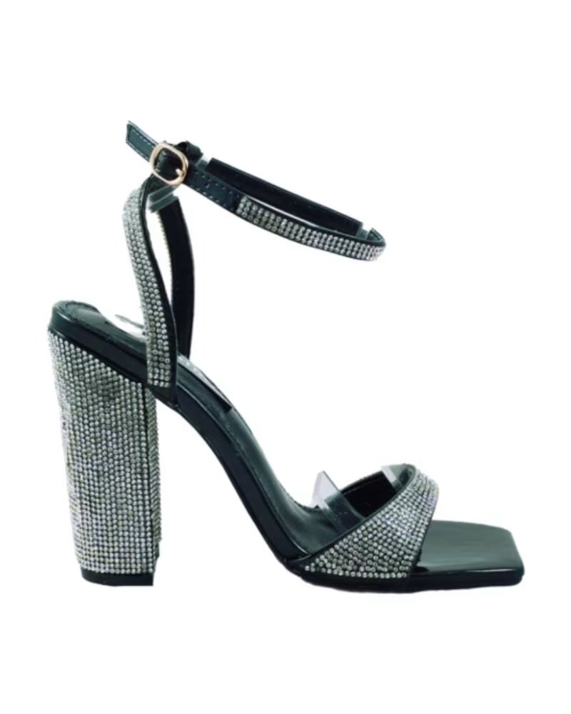 TIMBOS SANDÁLIAS DE SALTO PARA FESTA DE MULHER PRETO 124184 NEGRO