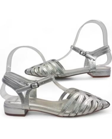 TIMBOS SANDALE TALON FÊTE ARGENT PLATA