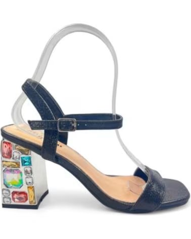 TIMBOS SANDALO TACCO FESTA DONNA NERO 129544 NEGRO