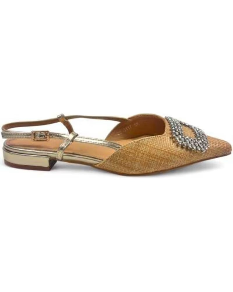TIMBOS OUTLET SANDALIA SALTO ABERTO ATRAS MULHER OURO 129546 ORO