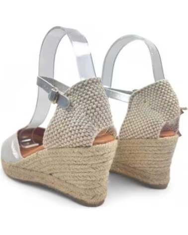 TIMBOS SANDALIA DE PIEL CUNA ESPARTO 129554 PLATA