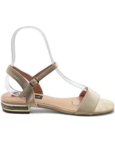 TIMBOS SANDALIA TACÓN BAJO FIESTA MUJER BEIGE 129582 ORO