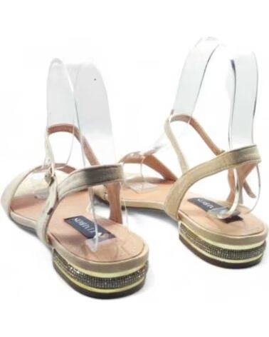 TIMBOS SANDALIA TACÓN BAJO FIESTA MUJER BEIGE 129582 ORO