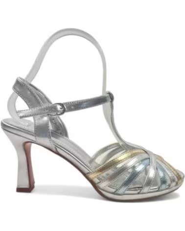 TIMBOS OUTLET SANDALO TACCO FESTA DONNA 129924 ARGENTO PLATA