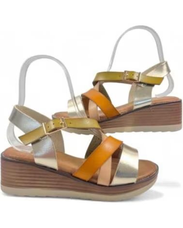 SANDALIA CUNA COMODA MUJER ORO 129801 TIMBOS