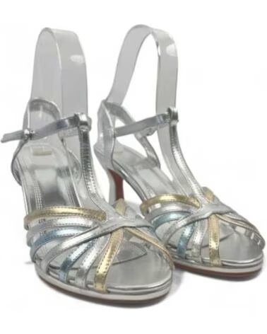 TIMBOS OUTLET SANDALO TACCO FESTA DONNA 129924 ARGENTO PLATA