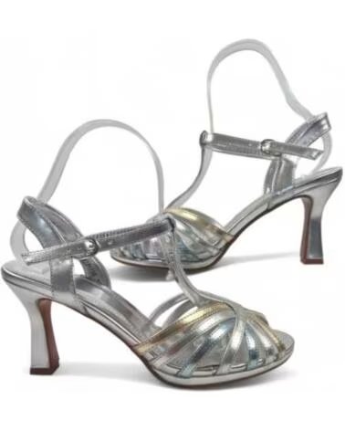 TIMBOS OUTLET SANDALO TACCO FESTA DONNA 129924 ARGENTO PLATA