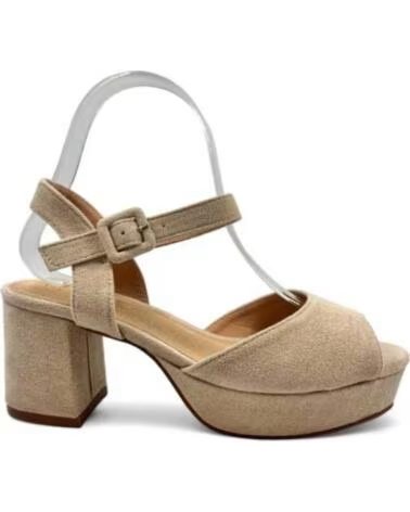 TIMBOS SANDÁLIA SALTO PLATAFORMA VESTIR MULHER BEGE 129997 BEIGE