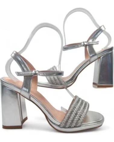 TIMBOS SANDALI CON TACCO PER FESTA E CERIMONIA ARGENTO 129932 PLATA