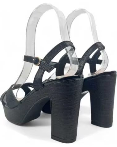 TIMBOS SANDALE TALON FÊTE PLATEFORME 130143 NEGRO