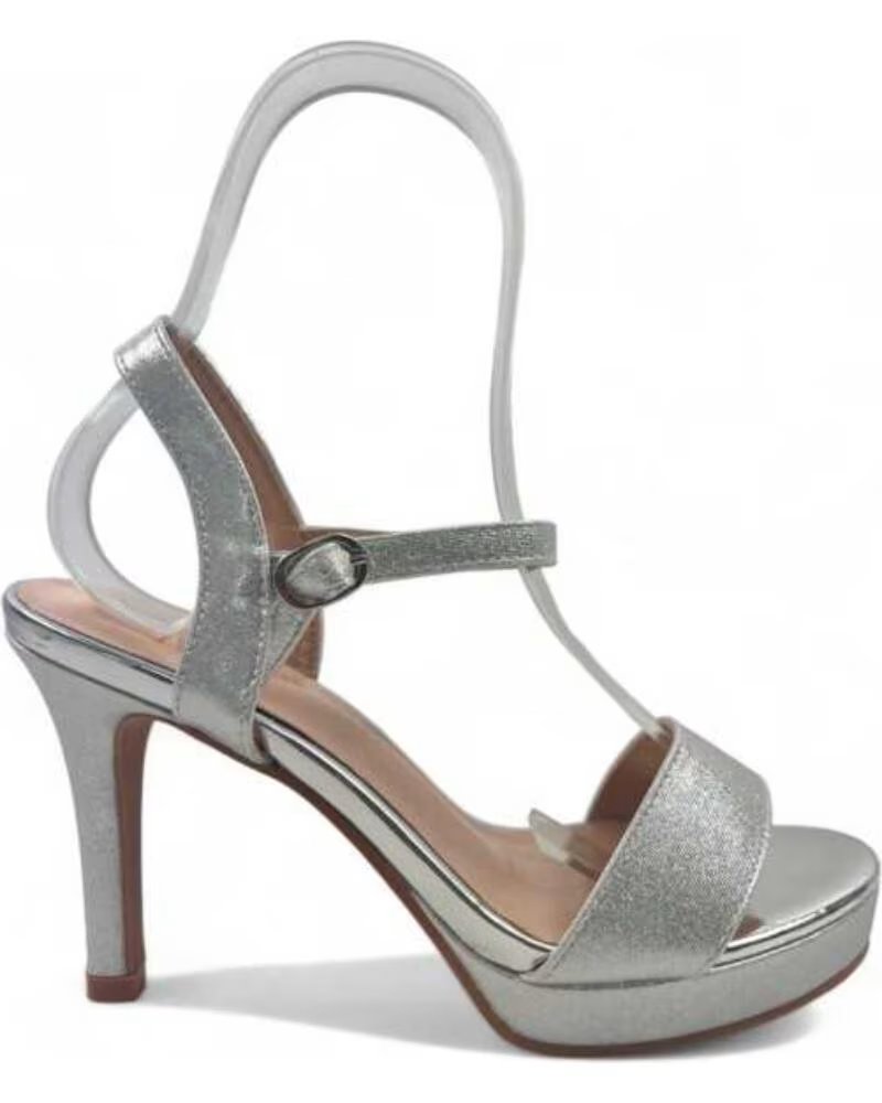 TIMBOS SANDALIA TACON FIESTA PLATAFORMA MUJER PLATA 130145