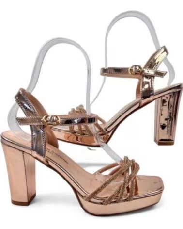 TIMBOS SANDALIA TACON FIESTA PLATAFORMA MUJER CHAMPAGNE 130168