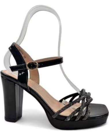 TIMBOS SANDÁLIA SALTO FESTA PLATAFORMA MULHER 130167 NEGRO