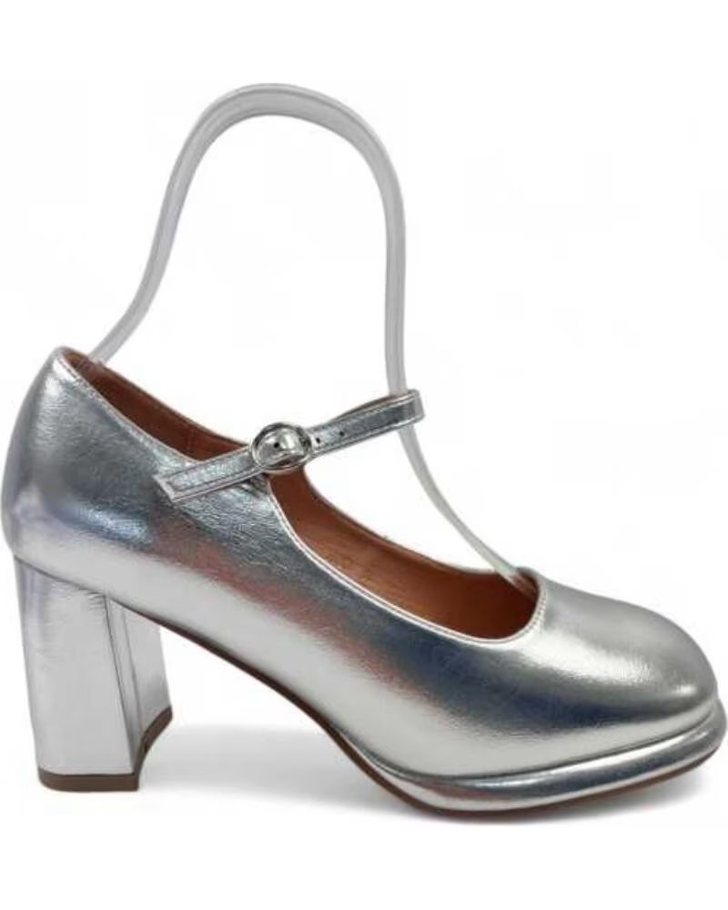 TIMBOS SCARPE DÉCOLLETÉ CON TACCO DA FESTA PER DONNA MODELLO 130412 ARGENTO PLATA
