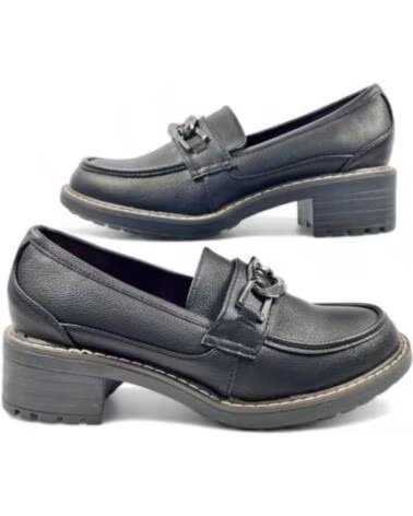 TIMBOS MOCCASSINS DE SALTO COM TRAVESSA 130453 NEGRO
