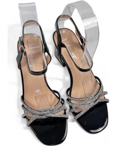 TIMBOS SANDALO TACCO FESTA DONNA NERO 130498 NEGRO