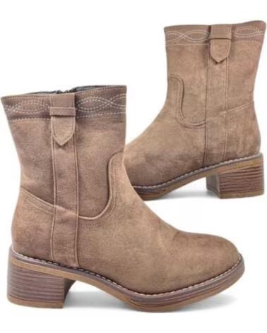 TIMBOS BOTA ESTILO TEXANA FEMININA TAUPE 130623