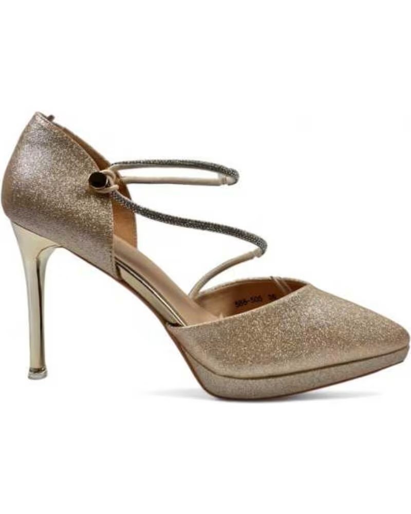 TIMBOS SANDALIA TACÓN FIESTA MUJER ORO 130644