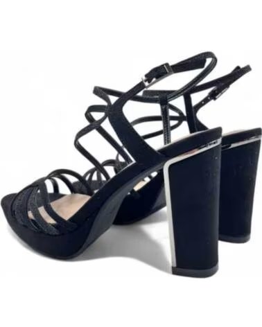 TIMBOS SANDALI CON TACCO DA FESTA CON GLITTER 130756 NEGRO