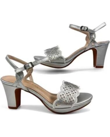 TIMBOS SANDALIA TACÓN FIESTA MUJER PLATA 130760