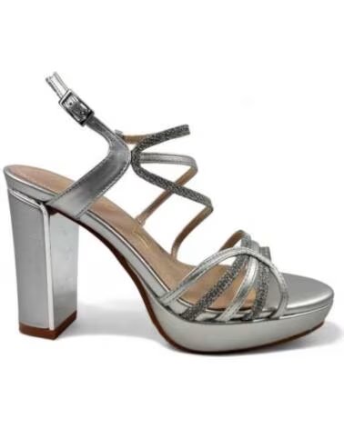 TIMBOS SANDALO TACCO FESTA DONNA ARGENTO 130757 PLATA