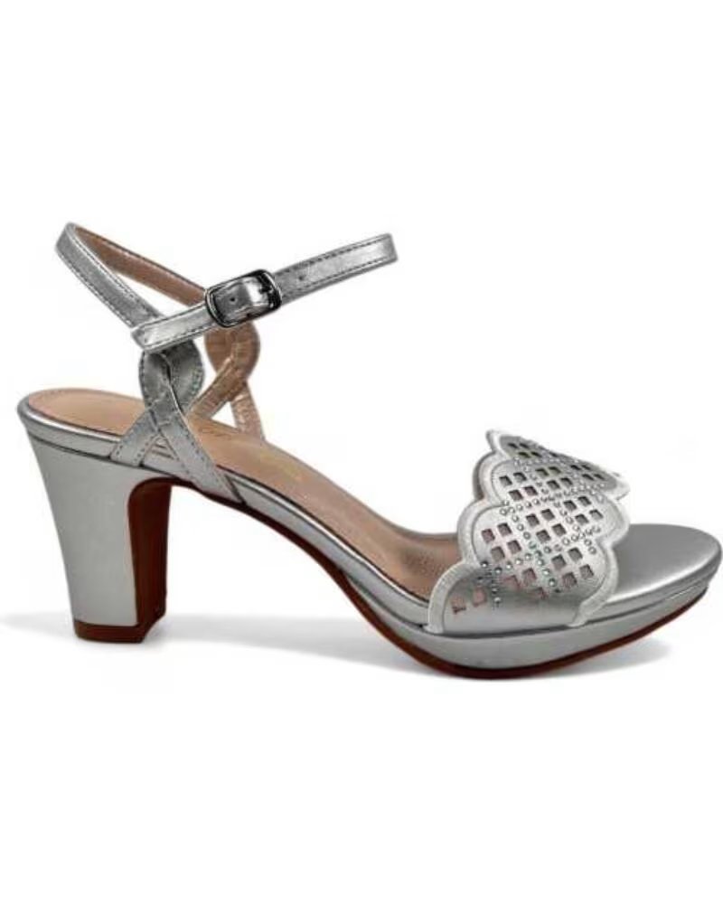 TIMBOS SANDALIA TACÓN FIESTA MUJER PLATA 130760