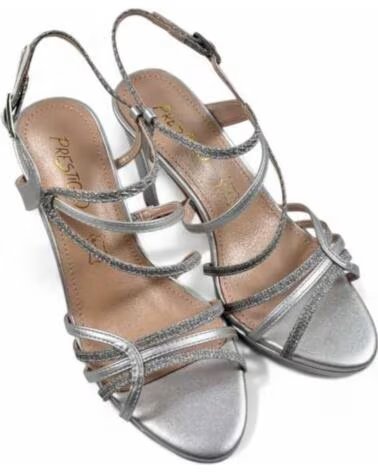 TIMBOS SANDALO TACCO FESTA DONNA ARGENTO 130757 PLATA
