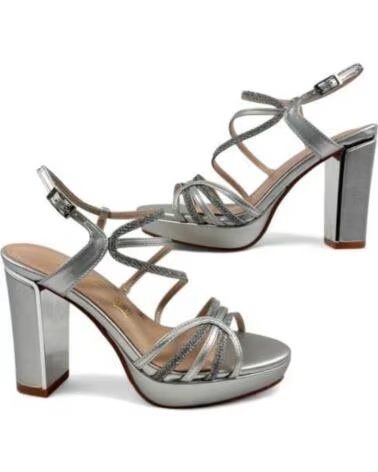 TIMBOS SANDALO TACCO FESTA DONNA ARGENTO 130757 PLATA
