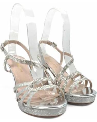 TIMBOS SANDALIA TACÓN FIESTA PLATA 131083