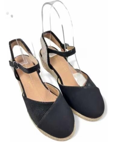 TIMBOS SANDÁLIA ANABELA ESPARTO MULHER PRETO 131160 NEGRO
