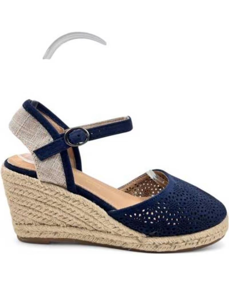 TIMBOS SANDALO ZEPPA IN ESPARTO 131167 MARINO