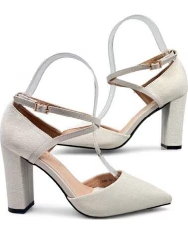 TIMBOS TACÓN VESTIR DE MUJER BLANCO 131223