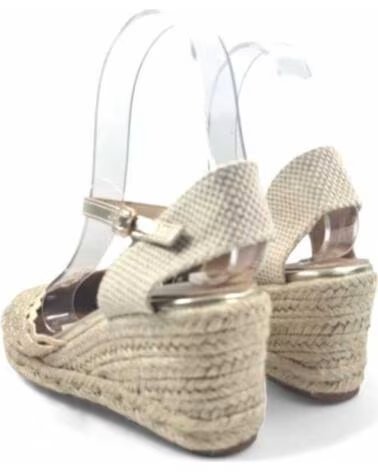 TIMBOS OUTLET SANDÁLIA ANABELA ESPARTO MULHER OURO 131292 ORO