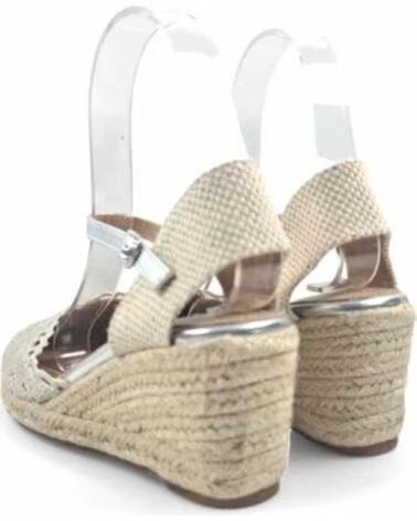 TIMBOS SANDALO ZEPPA ESPARTO DONNA ARGENTO 131291 PLATA