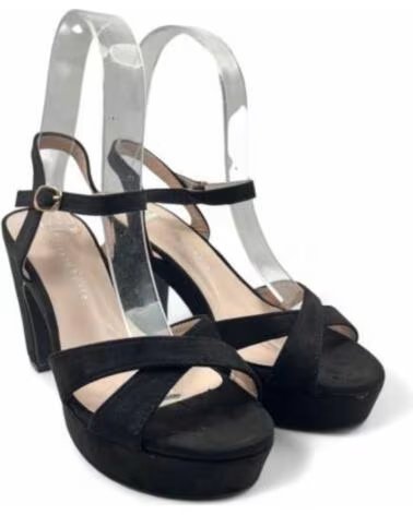 TIMBOS DAMEN ABSATZ PLATEAU SANDALE ELEGANT SCHWARZ 131422 NEGRO