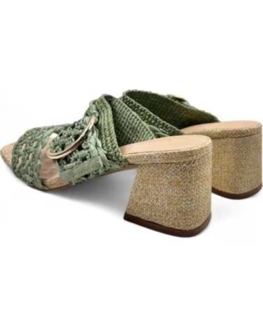 TIMBOS SANDALE TALON HABILLÉE 131440 VERT VERDE