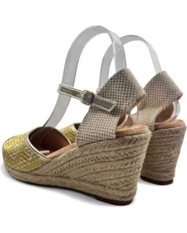 SANDALIA CUNA ESPARTO MUJER ORO 131598 TIMBOS