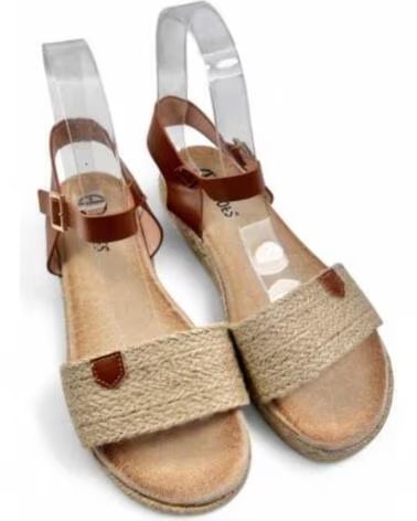 TIMBOS SANDALO ESPARTO PIATTO DONNA BEIGE 131537